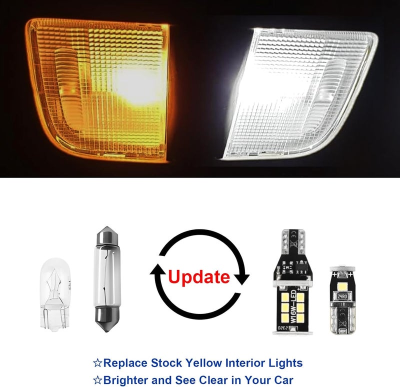 EASY EAGLE 9 Pcs Super Bright 6000K White LED Interior Light: Bulbs Kit Package for 2009 2010 2011 2012 2013 2014 Ford F150 + Install Tool - Image 4